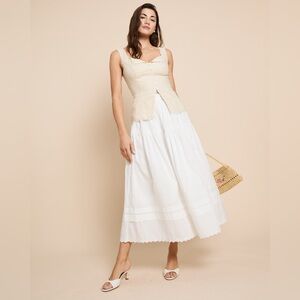 Elegant White Maxi Skirt